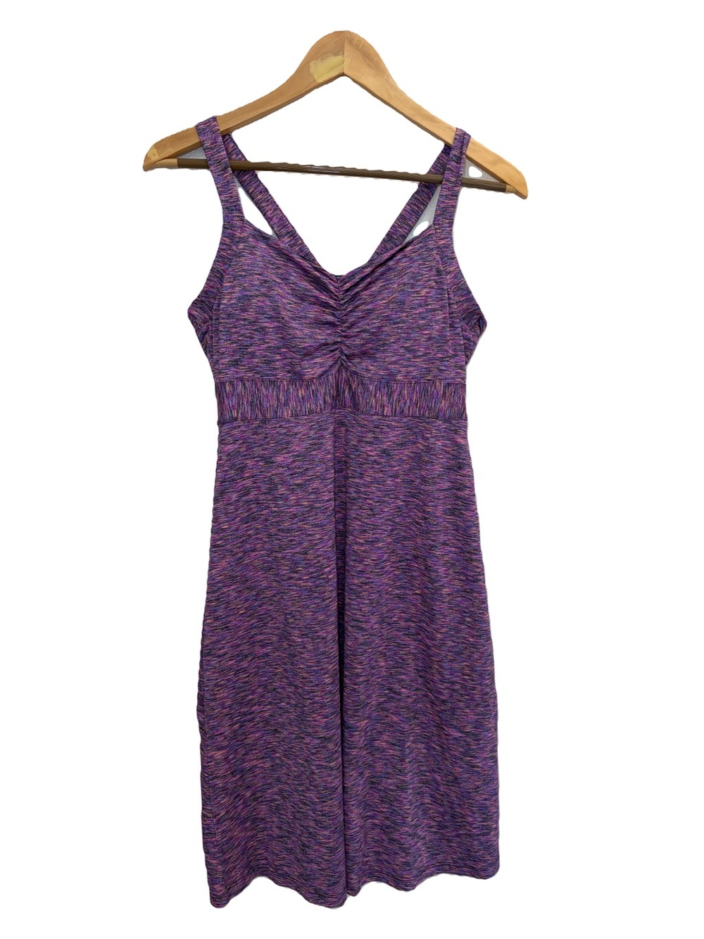 Prana Amaya Spacedye Dress Purple Athleisure Outdoor Athletic Dress Sz Medium